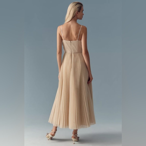 Hutch Amara Elegant Cream/Light Gold Shimmer Midi Dress (New in polybag) - Picture 2 of 7